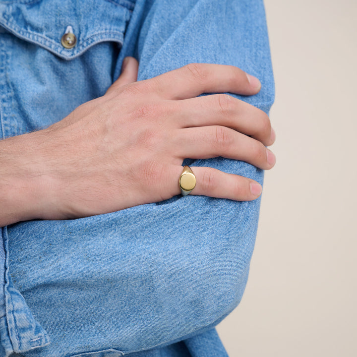 Ian - zegelring roestvrij staal