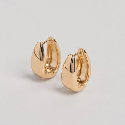 Klassieke Brede Hoop Earring - Goud