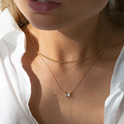 Leah Crystal set ketting en oorbellen