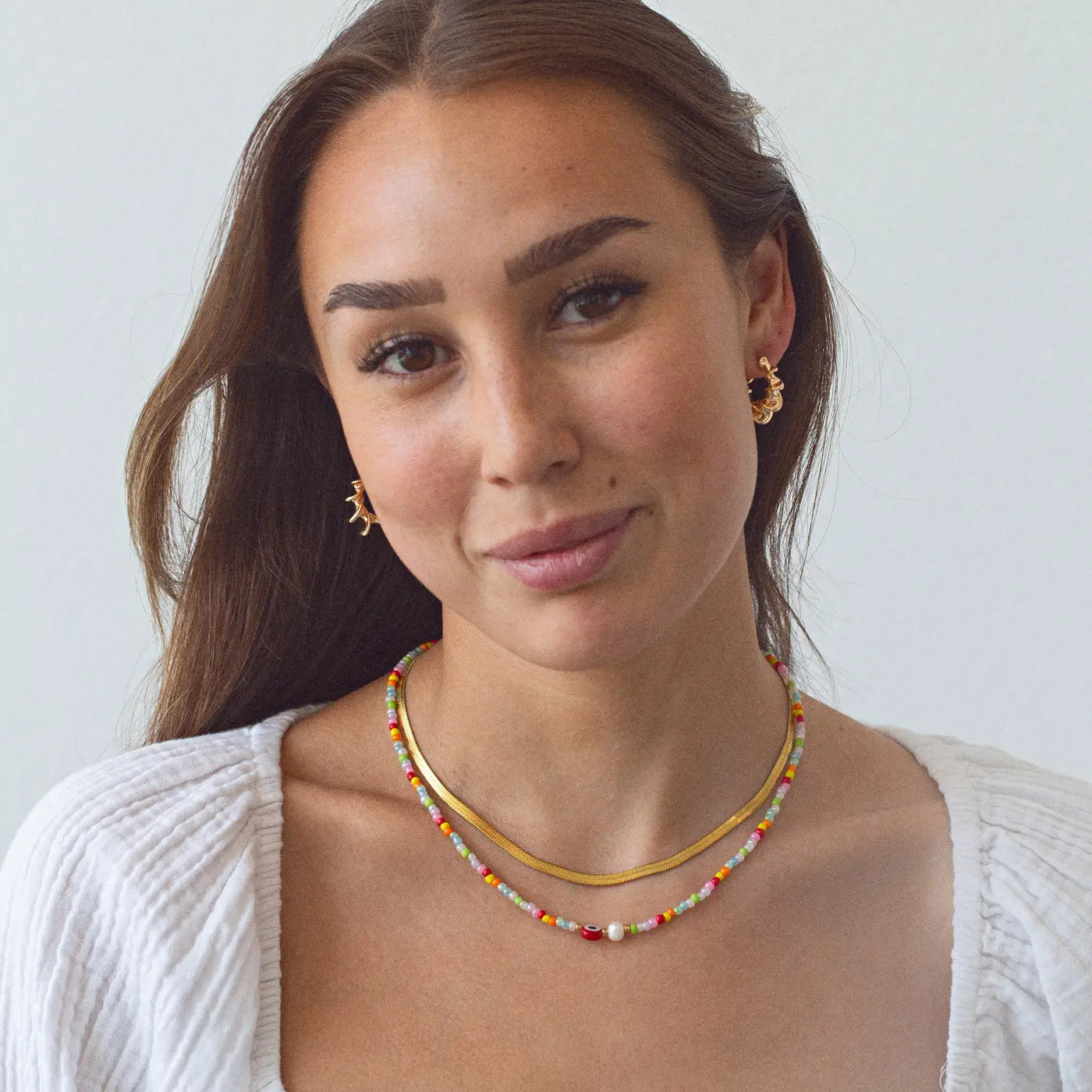 Suzy - Boze oog kleurrijke kralen ketting