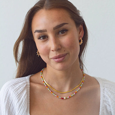 Suzy - Boze oog kleurrijke kralen ketting