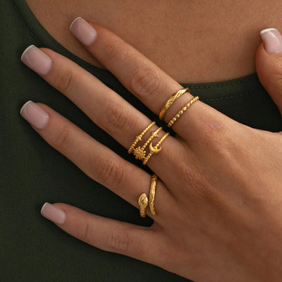 Camille - Maan en Ster Ring RVS