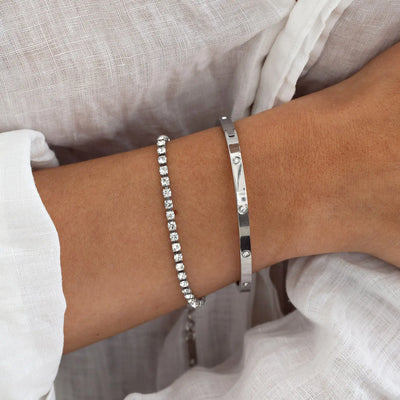 Fay - Kristallen armband van roestvrij staal