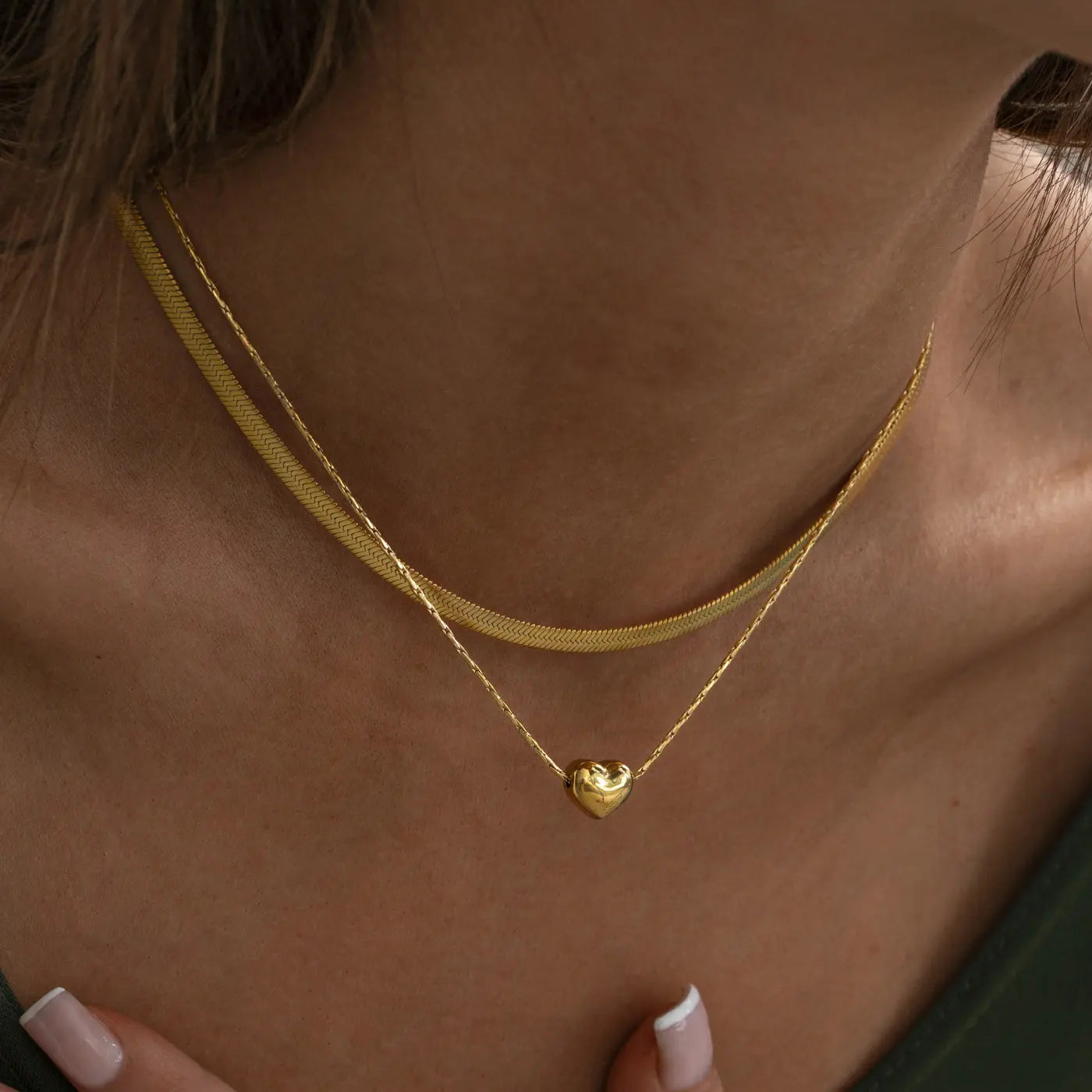 Sarah - Petite hart ketting roestvrij staal