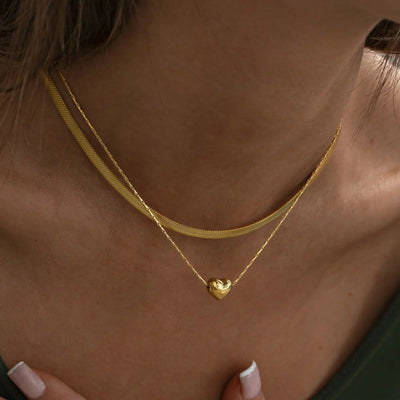 Sarah - Petite hart ketting roestvrij staal