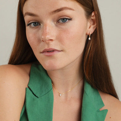 Audrey - Kristallen ketting roestvrij staal