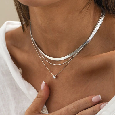 Ivy - Double Snake Chain ketting roestvrij staal
