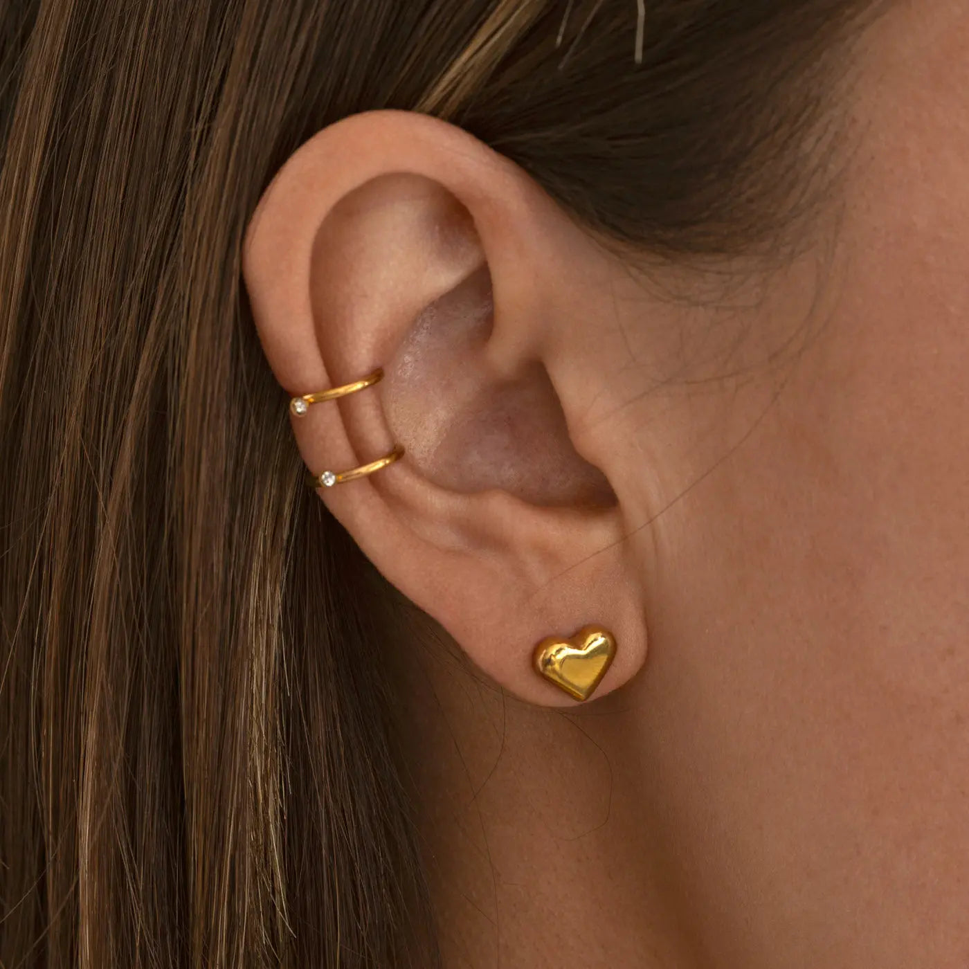 Sophia Heart Stud Earring 8m Stainless Steel