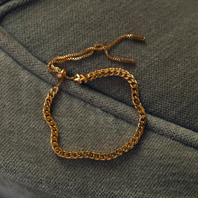 Zoe - Kettingarmband Macramé-stijl roestvrij staal