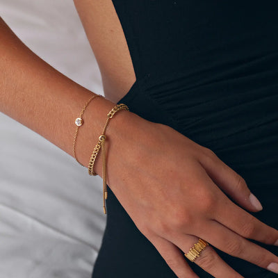 Zoe - Kettingarmband Macramé-stijl roestvrij staal