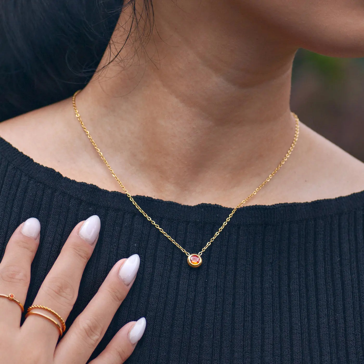 Chakra kristal ketting roestvrij staal