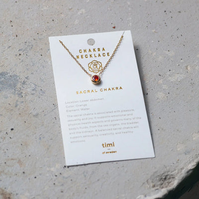 Chakra kristal ketting roestvrij staal