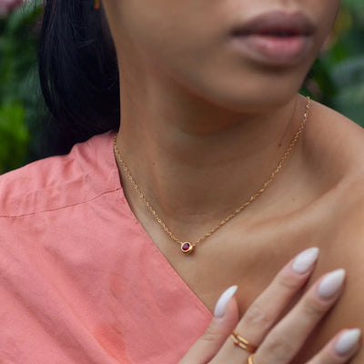 Chakra kristal ketting roestvrij staal