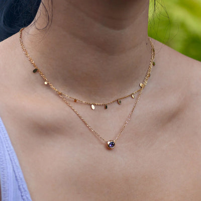 Chakra kristal ketting roestvrij staal