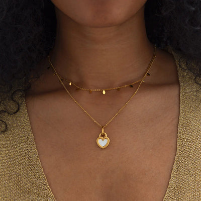 Tyra - Hartketting met geëmailleerd roestvrij staal