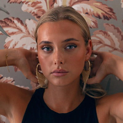 Simona - Hoepeloorbellen met meerdere kettingen