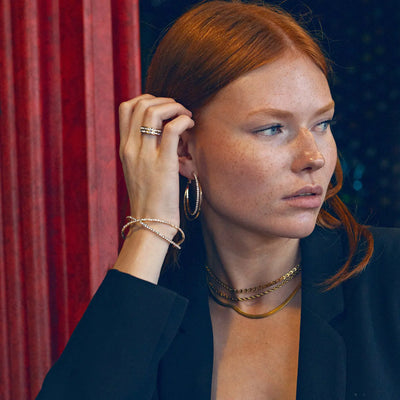 Selina - Gelaagde kristallen hoepeloorbellen