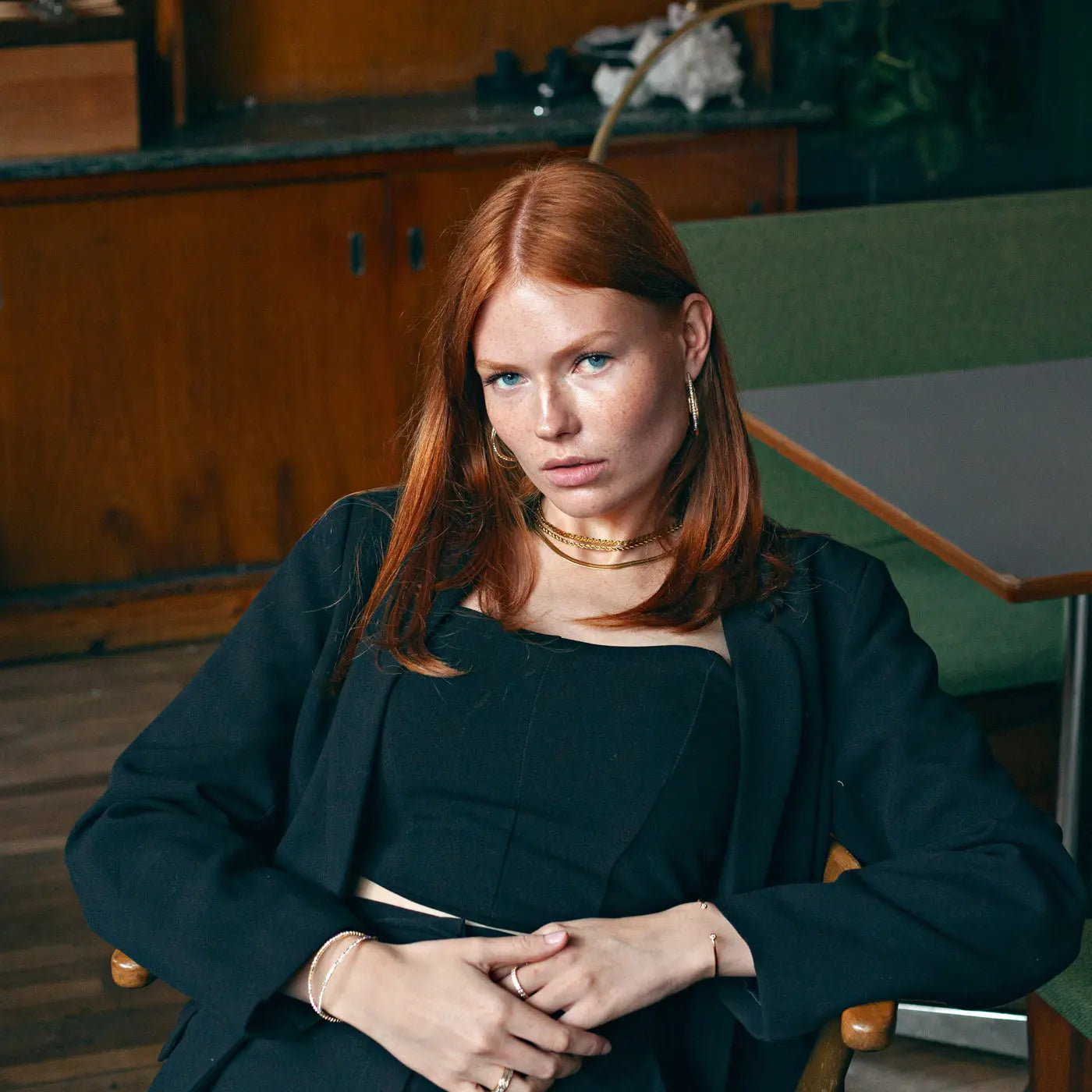Selina - Gelaagde kristallen hoepeloorbellen