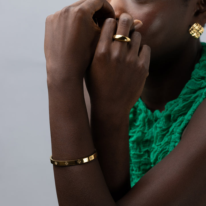 Andie - Dome Chunky Ring RVS