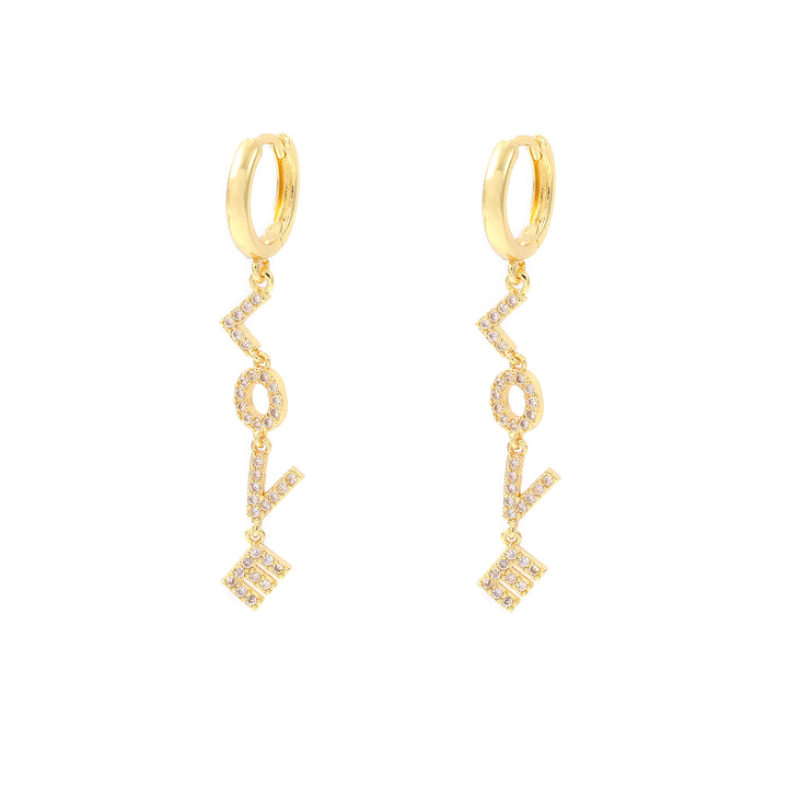 Millie - Love Letter Crystal Hoop Earrings