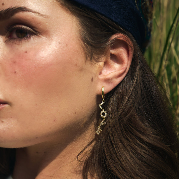 Millie - Love Letter Crystal Hoop Earrings