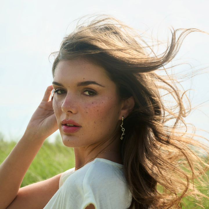 Millie - Love Letter Crystal Hoop Earrings