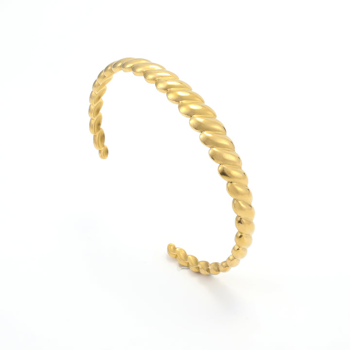 Bea - Croissant Bangle Armband RVS