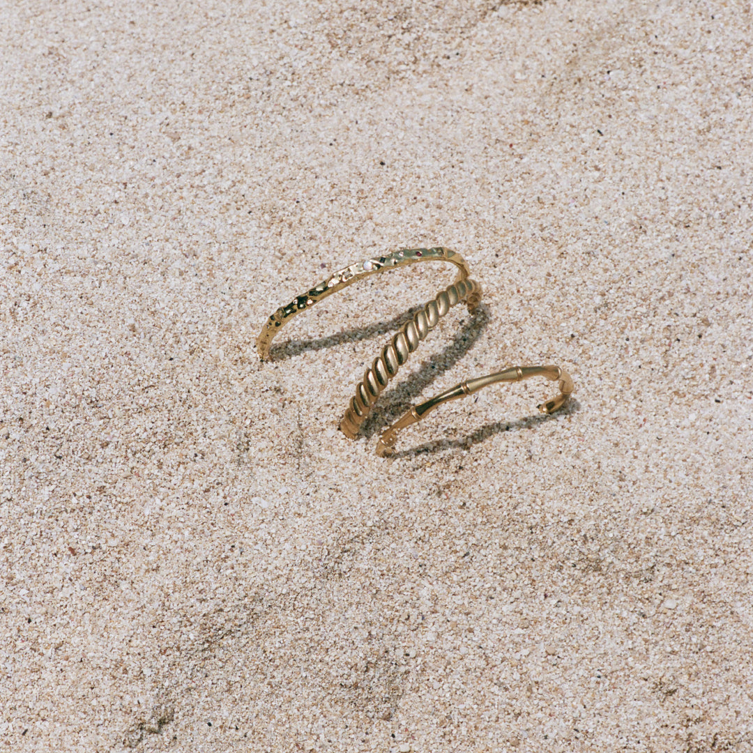 Bea - Croissant Bangle Armband RVS