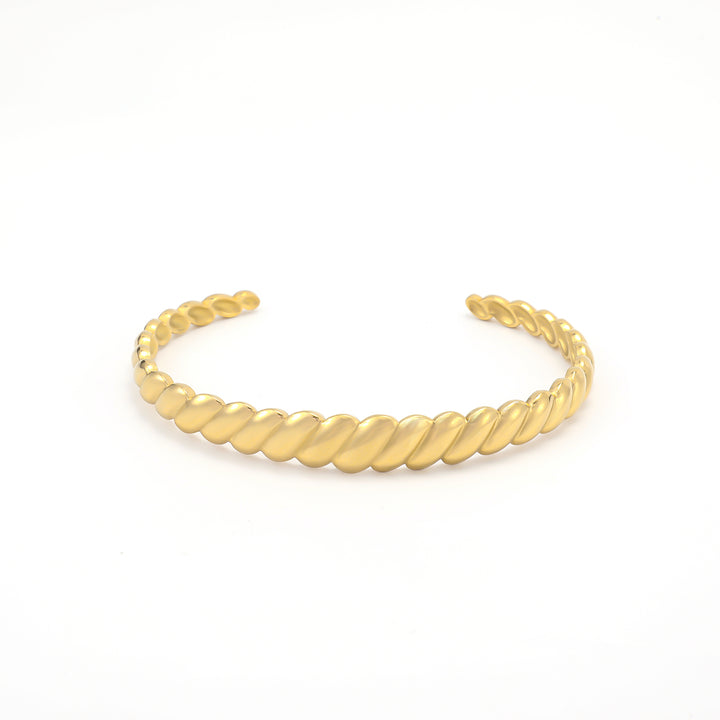 Bea - Croissant Bangle Armband RVS