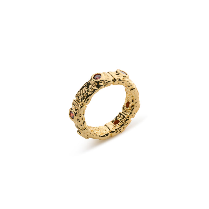 Camille - Chunky Rode Kristallen Ring