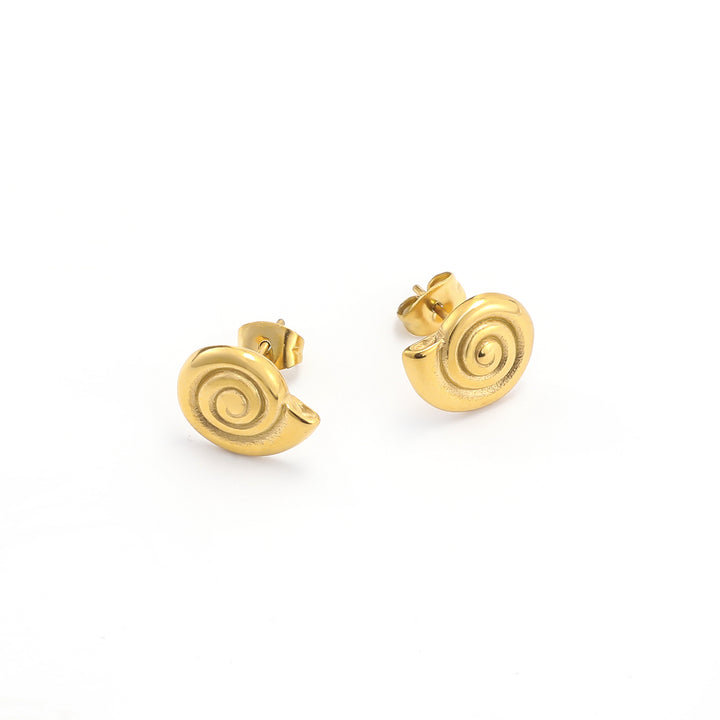 Anne - Shell Stud Earrings Gold Stainless Steel