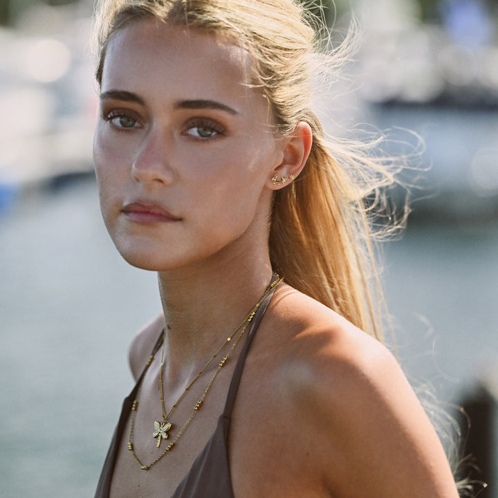 Noya - Libelle Ketting Goud Roestvrij Staal