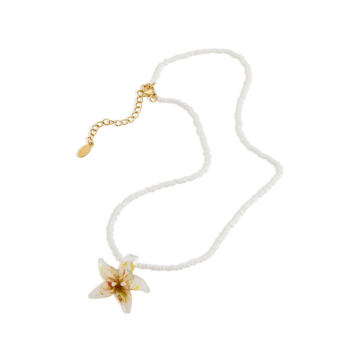Serafina  - Glass Starfish Necklace Stainless Steel