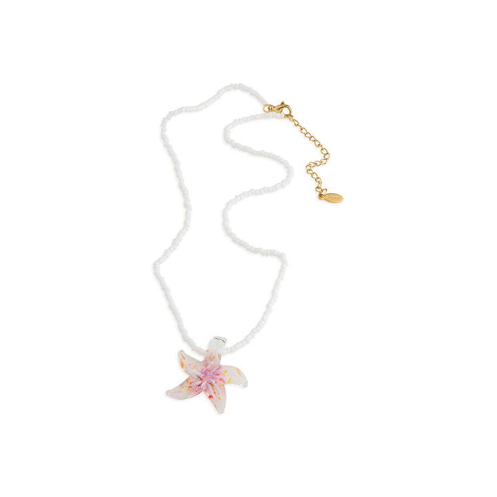 Serafina  - Glass Starfish Necklace Stainless Steel