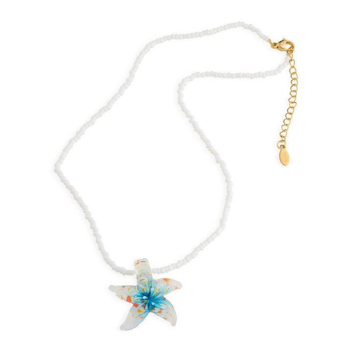 Serafina  - Glass Starfish Necklace Stainless Steel
