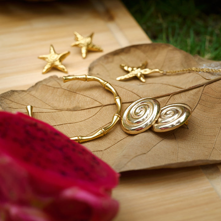 Tyra - Bamboe Armband Bangle Roestvrij Staal