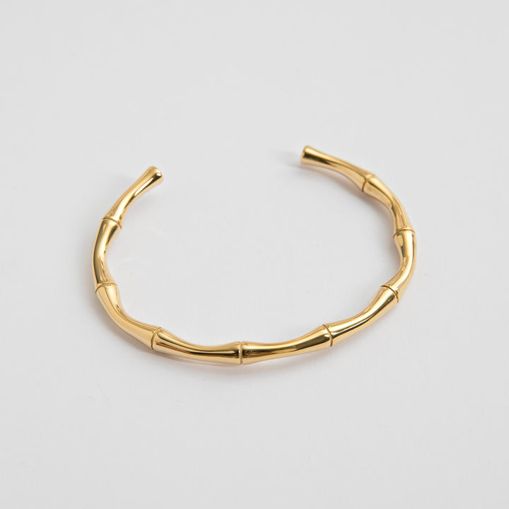 Tyra - Bamboe Armband Bangle Roestvrij Staal