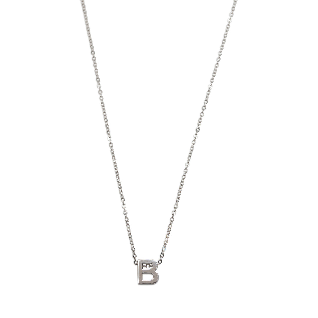 Viola - Letter Necklace Stainless Steel Silver