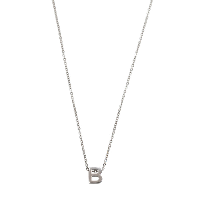 Viola - Letter Necklace Stainless Steel Silver