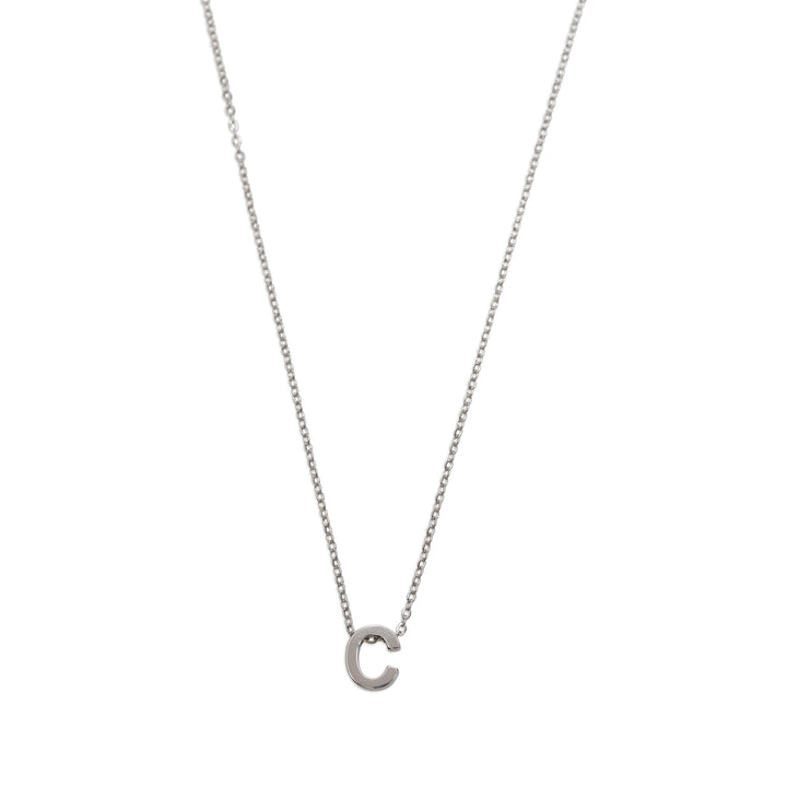 Viola - Letter Necklace Stainless Steel Silver