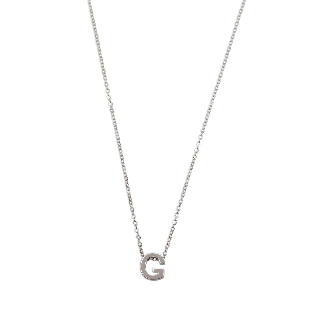 Viola - Letter Necklace Stainless Steel Silver