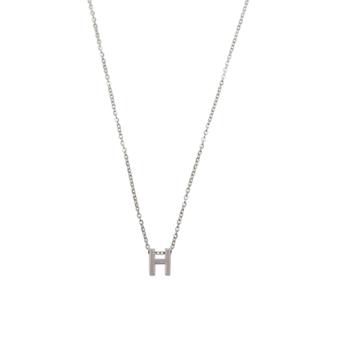 Viola - Letter Necklace Stainless Steel Silver