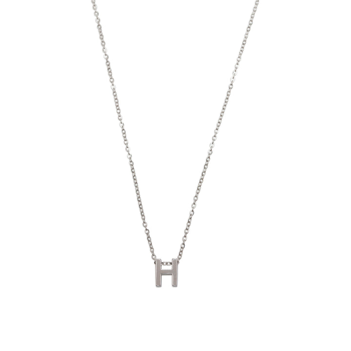Viola - Letter Necklace Stainless Steel Silver