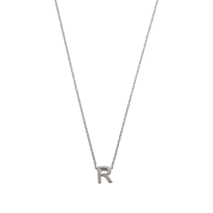 Viola - Letter Necklace Stainless Steel Silver