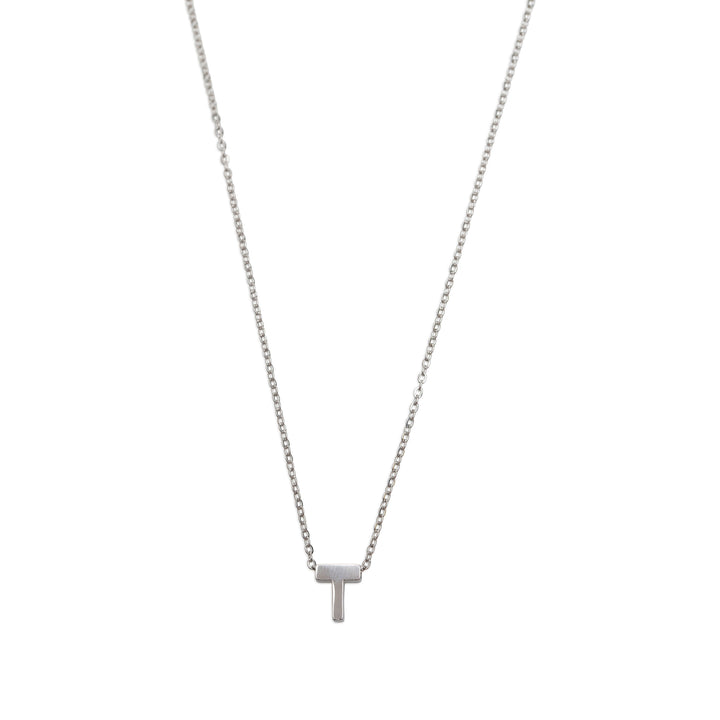 Viola - Letter Necklace Stainless Steel Silver