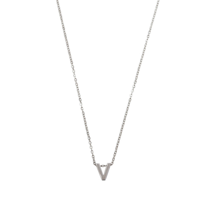 Viola - Letter Necklace Stainless Steel Silver