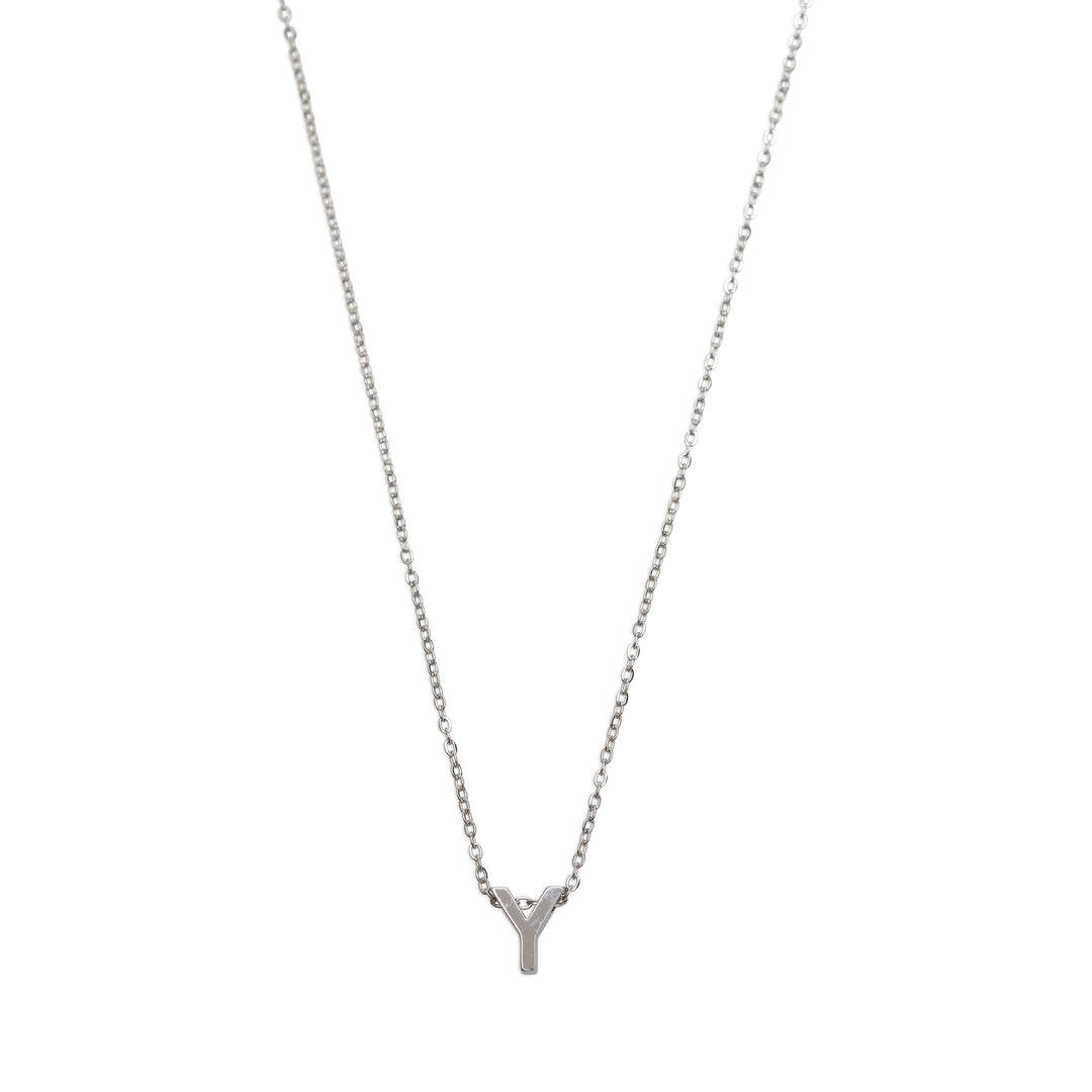 Viola - Letter Necklace Stainless Steel Silver