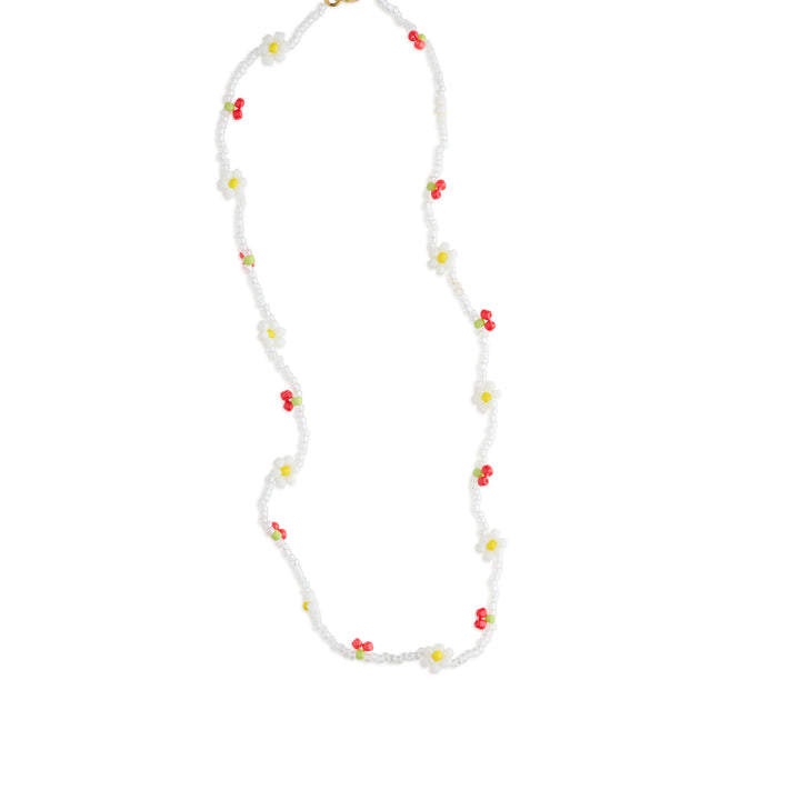 Lovis - Cherry & Flower Bead Necklace