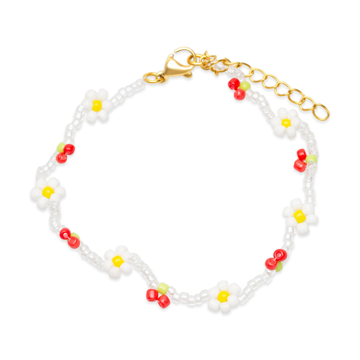 Lovis - Cherry & Flower Bead Bracelet