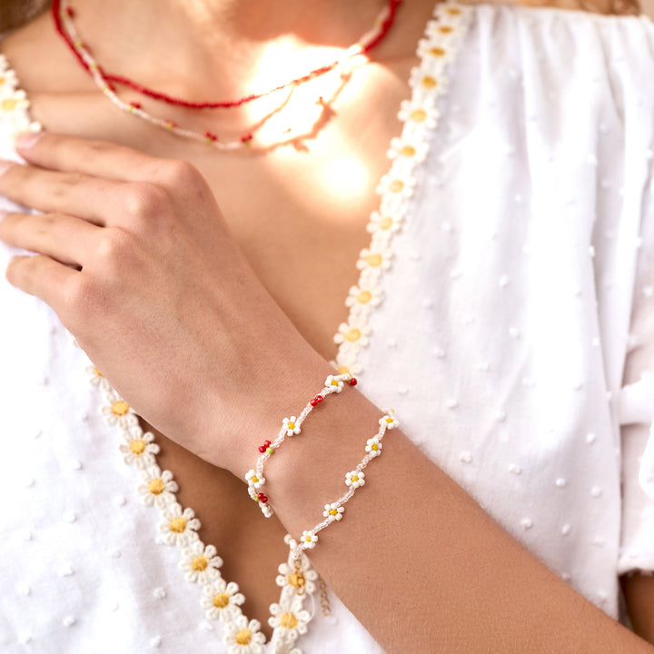 Lise - Bloemenkralen Armband